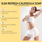 Oceaura Refreshing Calendula Soap, Refreshing, Light And Gentle Cleansing Skin Shaping Cleansing Soap
