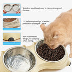 Pink Double Stainless Steel Cat and Dog Bowl - product image 5