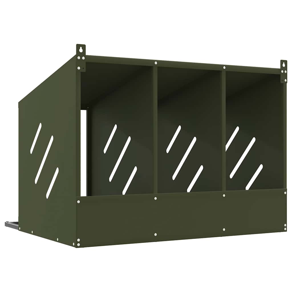 3-Compartment Olive Green Chicken Nesting Box - product image 8