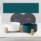 Double Ceramic Cat and Dog Bowl - product image 3