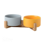 Double Ceramic Cat and Dog Bowl, Anti-Tip Design - product image 4
