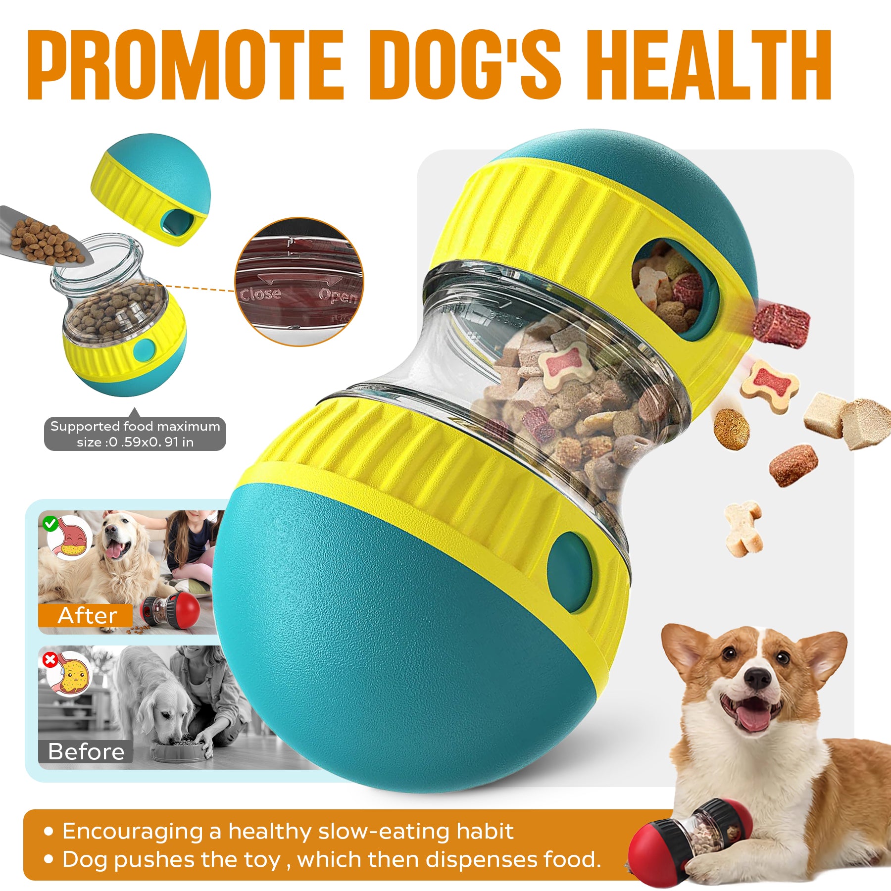 Adjustable Dog Puzzle Treat Ball and Slow Feeder Toy - product image 3