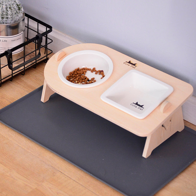 Double Cat and Dog Food Bowl