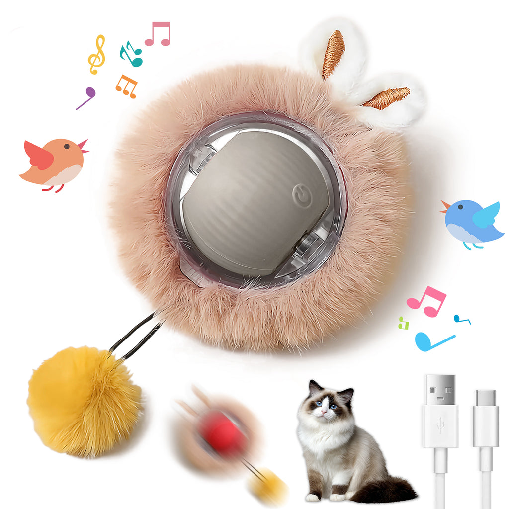 Motion-Activated Cat Toy Ball with Lights and Tail - product image 5