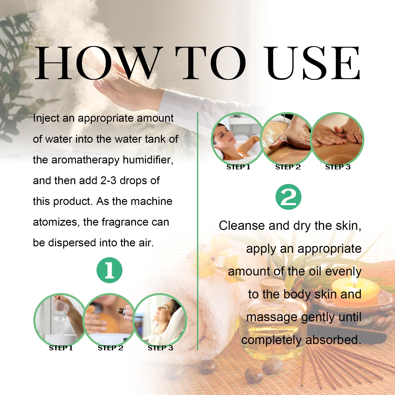 OCEAURA Tea Tree Essential Oil, Body Moisturizing Soft And Smooth Skin Refreshing And Relaxing Muscle Massage Treatment