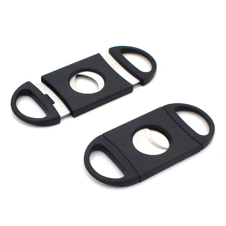 Stainless Steel Plastic Handle Simple Cigar Scissors Cigar Cutter Metal Cigar Scissors