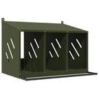 3-Compartment Olive Green Chicken Nesting Box - product image 3