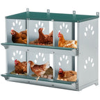 6-Room Galvanized Steel Chicken Nesting Box - product image 2