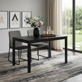 47" Black Wood Dining Table