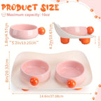 Elevated Double Ceramic Cat Bowl with Non-Slip Stand - product image 2