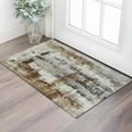 3' X 5' Taupe Charcoal And Brown Abstract Washable Area Rug With UV Protection