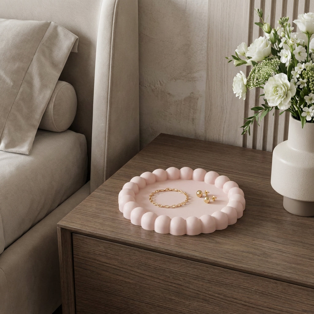 Resin Handmade Round Trinket Tray