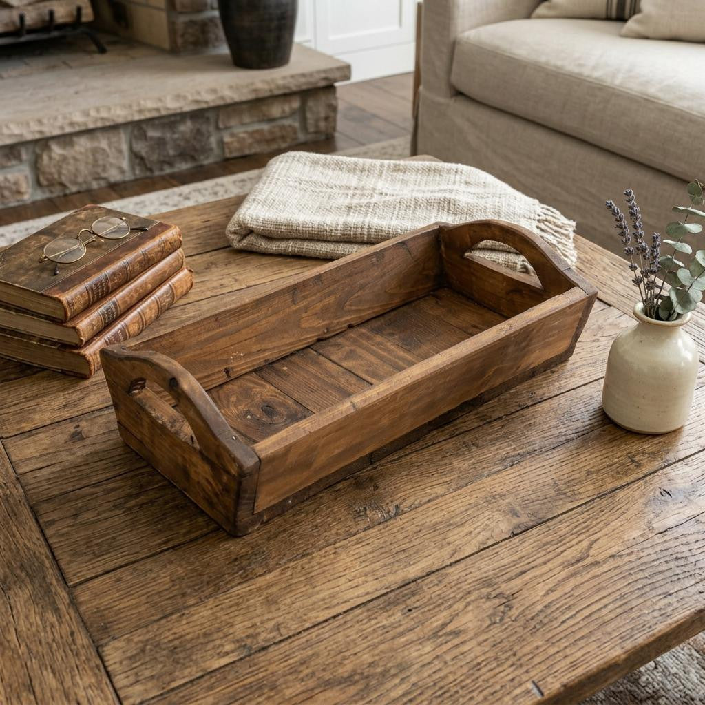 Reclaimed Wood Handmade Serving Tray With Handles