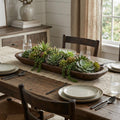 Solid Wood Oval Dough Bowl