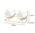 Double Ceramic Cat Bowl, 1 Pack