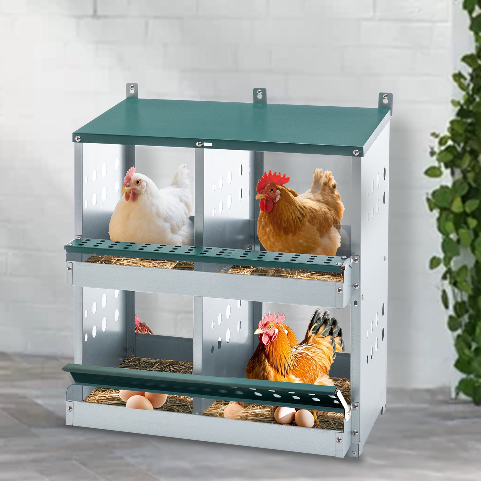 4-Compartment Wall-Mount Chicken Nesting Box - product image 7