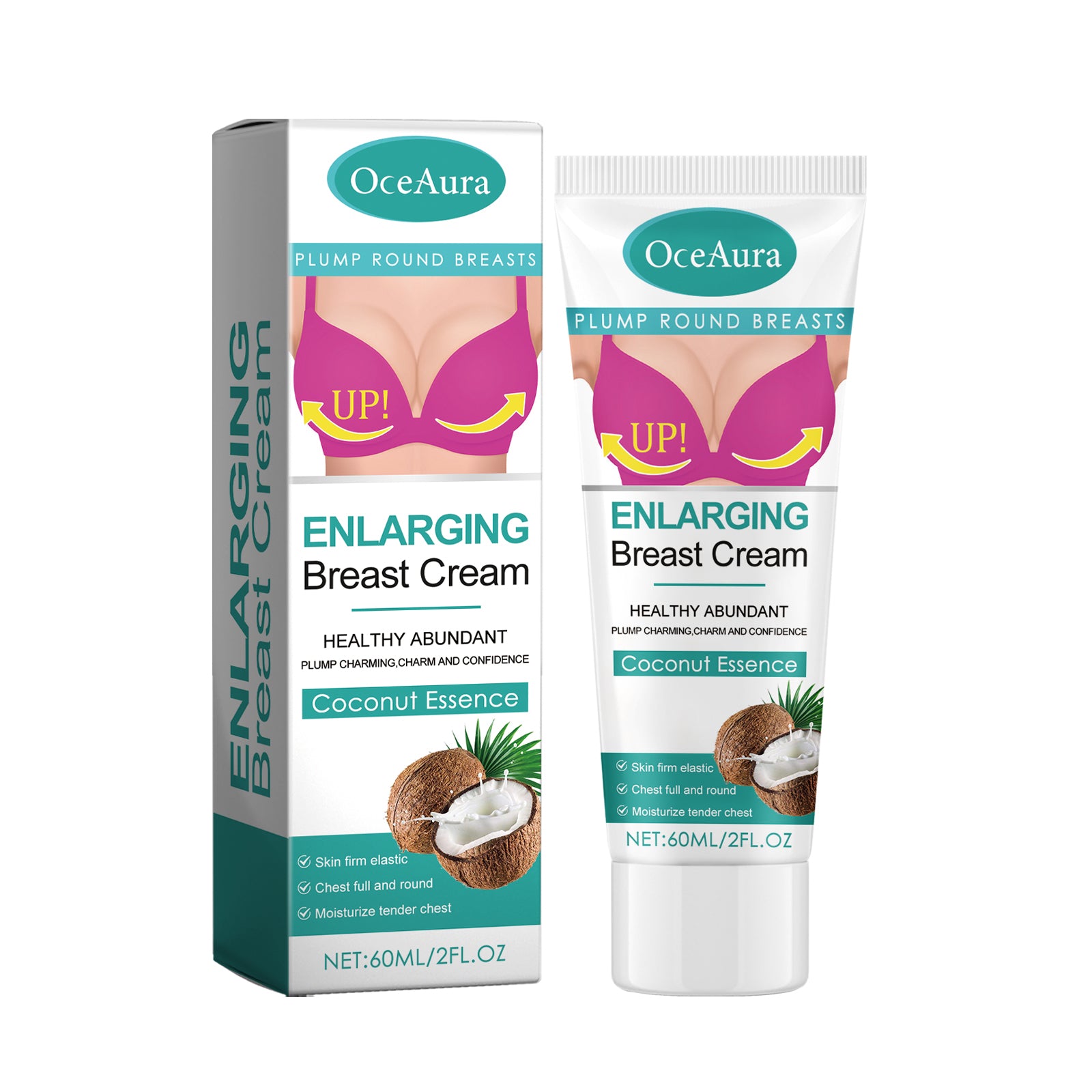 Oceaura White Coconut Breast Lift Firming, Firming And Plumping Anti-Sagging Massage Treatment Beauty Cream