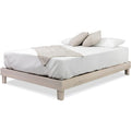 King size Solid Wood Heavy Duty Platform Bed Frame in Off-White - Made In USA