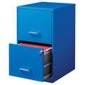 Blue Metal 2-Drawer Vertical Key Locking Heavy Duty Filing Cabinet