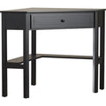 Corner Computer Desk in Black Wood