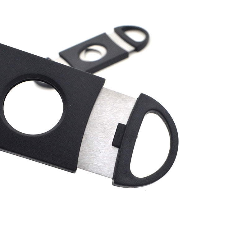 Stainless Steel Plastic Handle Simple Cigar Scissors Cigar Cutter Metal Cigar Scissors