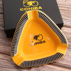 COHIBA Cigar Ashtray Gadgets Home Portable Ceramic 3 Cigars Ash Tray Tobacco Cigarette Ashtrays Holder