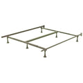 California King Metal Bed Frame with Wide Glide Legs and Headboard Brackets