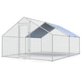 13-ft x 10-ft Metal Wire Mesh Chicken Coop Run Pen Outdoor with Waterproof Cover