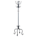 Decorative and Functional Black Metal Coat Rack Entryway Hall Tree
