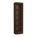 Chocolate Brown Wood Finish 71-inch Tall 5-Shelf Bookcase