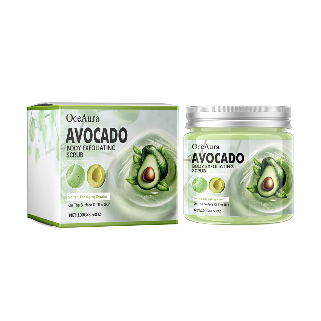 OCEAURA Avocado Body Exfoliating Scrub, Clear Skin Exfoliating Dead Skin Smooth And Brightening Skin Scrub