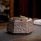 Creative Handmade Rough Pottery Tea Table Retro Simple Personality Household Ceramic Cigar Ashtray with Lid