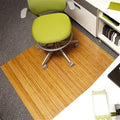 Eco-Friendly Bamboo Rectangular Chair Mat in Natural