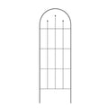 Outdoor 80-inch Tall Garden Trellis in Black Powder Coated Steel Finish