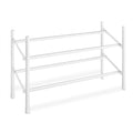 2-Tier Stackable Shoe Rack Organizer Storage Shelves in White