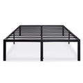 Queen size 18-inch High Rise Heavy Duty Metal Platform Bed Frame with Steel Slats