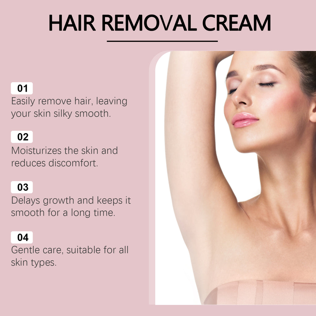 OceAura Nourishing Skin Hair Removal Cream, Gentle Non-Irritating Clean Body Skin Smooth Hair Removal Cream
