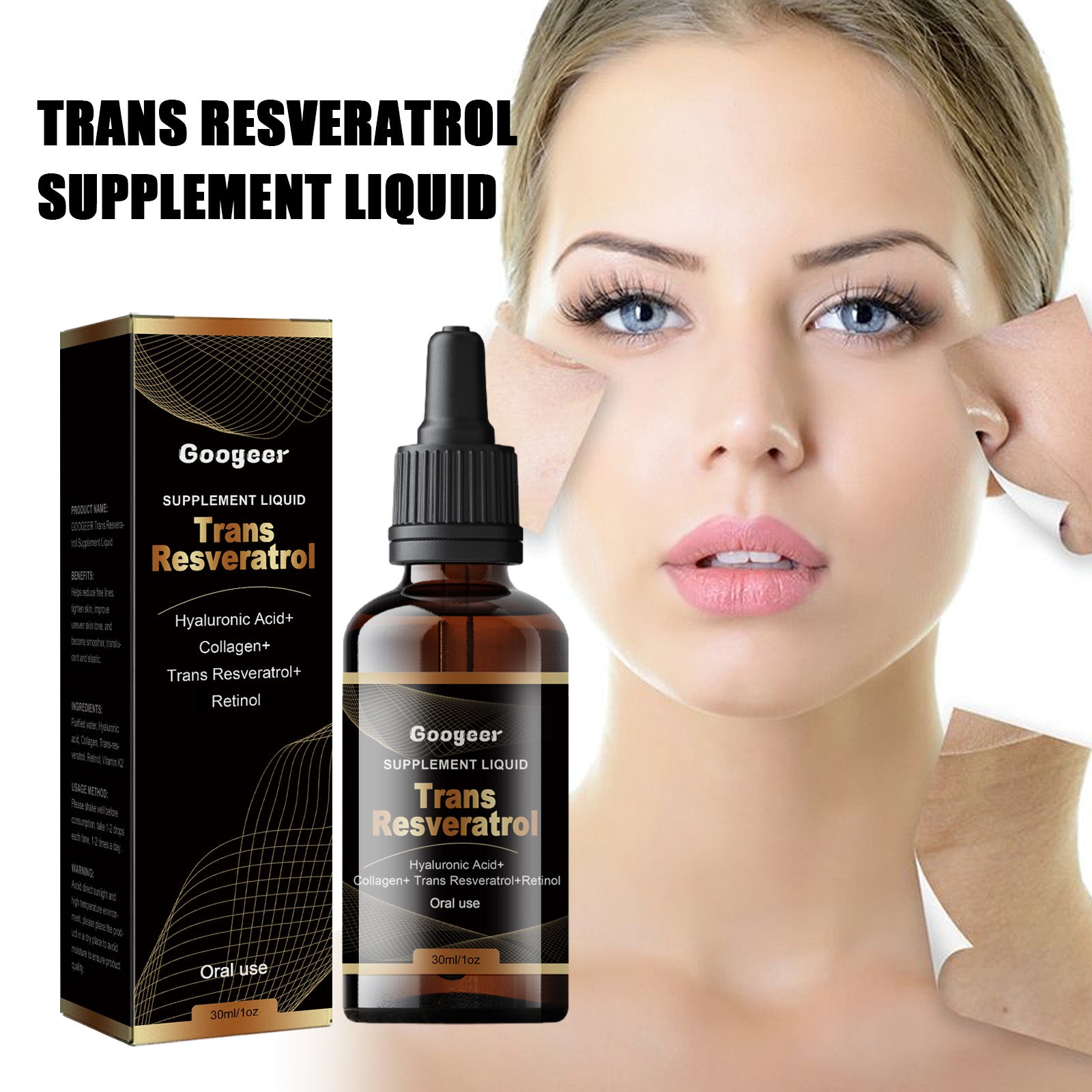 Googeer Anti-Wrinkle Rejuvenation Supplement Brightens Skin, Moisturizes And Hydrates, Lightens Fine Lines And Anti-aging Supplement