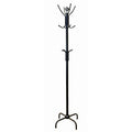 Two Tier Black Metal Coat Rack Hat Rack For Stylish Entryway Storage