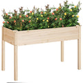 Outdoor Wood Raised Garden Bed Planter Box 46 x 22 x 30-inch High
