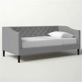 Twin size Modern Grey Fabric Upholstered Button-Tufted Daybed