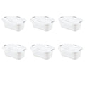 Set of 6 White Laundry Baskets w/ Carry Handles