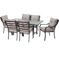7-Piece Outdoor Patio Furniture Metal Dining Set with Cushions