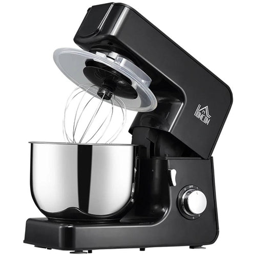 Black Stainless Steel 6 Quart Bowl Tilt 600W Electric Kitchen Food Dough Mixer