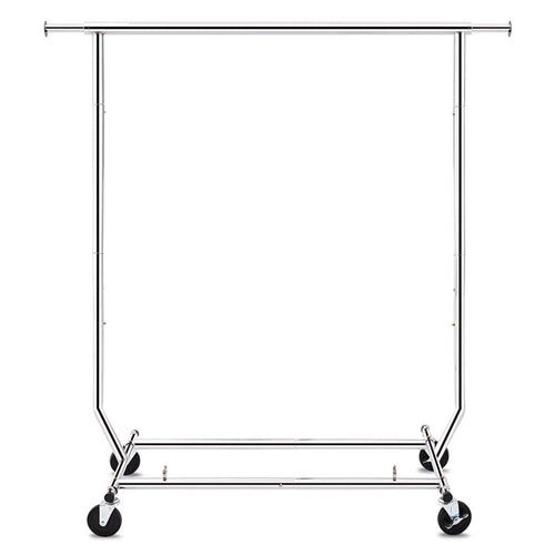Heavy Duty Metal Clothing Garment Rack with Lockable Wheels - 250 lbs. Capacity