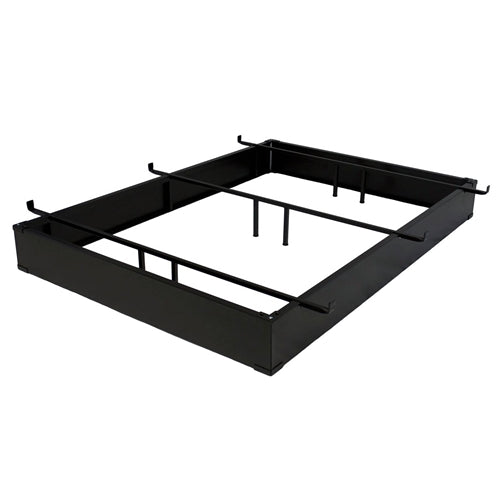 King size Hotel Style Metal Bed Base Bed Frame in Espresso - 7.5-inch High