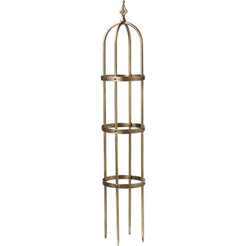 60-inch Copper Finish Steel Outdoor Garden Trellis Obelisk