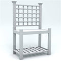 Outdoor White Vinyl Garden Classic Potting Bench with Shelf