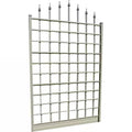 8-Foot Outdoor Garden Trellis in Mocha Brown Vinyl PVC