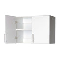 White Wall Cabinet with 2 Doors and Adjustable Shelf